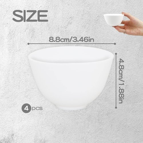 FERCAISH 4Pcs Diy Face Mask Mixing Bowl, Microwavable Silicone Facial Mud Bowl Cosmetic Beauty Tool for Home Salon(Small)