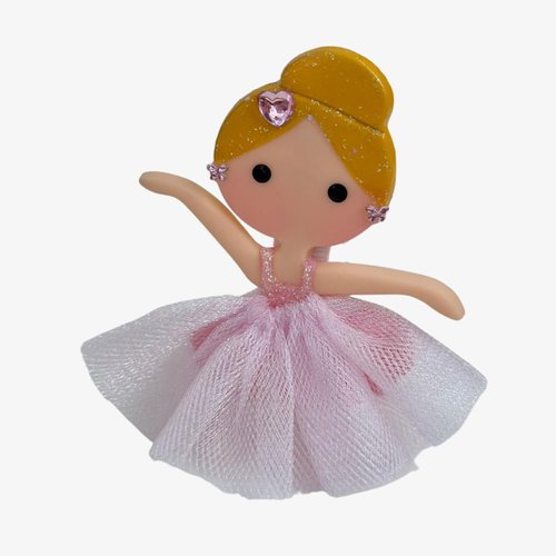 Ballerina Handmade Hair Clip - Sparkly Alligator Clip Ballet Accessories for Children - Ballerina Blond Hair Clip