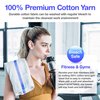 60 Premium Salon Towels – 100% Cotton 16 x 27 Inches – Absorbent Hand Towels for Gym, Beauty Spa, Barber or Hair and Nail Care – Bulk Wholesale Package for Hotels – Durable and Soft - Blue Stripe