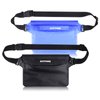 ECHTPower 2-Pack Waterproof Pouch Bag with Waist Strap, Waterproof Fanny Pack, Dry Bag with Adjustable Belt for Beach Bulk Swimming Kayaking Floating Boating Fishing Hiking Pool Water Park