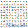 104 PCS Dinosaur Temporary Tattoos for Kids Party Supplies, Temp Tattoo Stickers for Kids Girls Boys Birthday Party Favors Activities