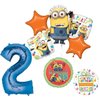 Anagram Descpicable Me Minions 2nd Birthday Party Supplies 8 pc Balloon Bouquet Decorations