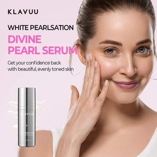 KLAVUU PEARLSATION Divine Pearl Serum – Face Moisturizer, Niacinamide Serum, Boosts Skin Elasticity, Pore Minimizer with Hydration for Radiant Complexion, Korean Skin Care (1.11oz/33ml)