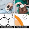 V-chen 5PCS Foldable Flying Disc Fans Set with Bags, 9.8 Inch Black Egde Fabric Beach Flying Disc for Wedding Gift Party Favors Outdoor Activity