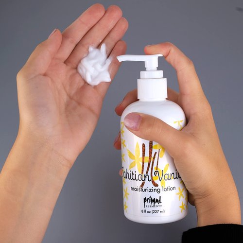 Primal Elements Hand and Body Cream Shea Butter Lotion, Tahitian Vanilla, 8 Ounce