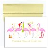 Masterpiece Studios Warmest Wishes 16-Count Boxed Holiday Cards with Foil-Lined Envelopes, 7.8" x 5.6", Fashionista Flamingos (816300)