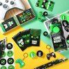 TecUnite 84 Pcs Video Game Party Favors Birthday Supplies Includes Video Game Mini Notebook Game Sticker Keychain Game Party Prize Set for Video Gamer Birthday Gifts Piñata Stuffer(Green)