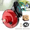 10L0L Golf Cart Horn Kit for EZGO Club Car Yamaha or UTV Universal Waterproof Electric Snail Horn Floor Mount Button Switch, Adjustable Loud, 12 Volt