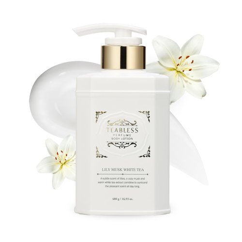 TEABLESS Lily Musk White Tea Perfumed Body Lotion, Hydrating Vegan Moisturizer for Sensitive & Dry Skin, Softening & Nourishing Formula, Slow Aging, Non-Greasy, Floral Musk Scent, Korean Skin Care