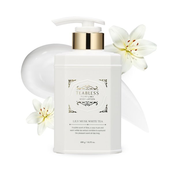 TEABLESS Lily Musk White Tea Perfumed Body Lotion, Hydrating Vegan Moisturizer for Sensitive & Dry Skin, Softening & Nourishing Formula, Slow Aging, Non-Greasy, Floral Musk Scent, Korean Skin Care