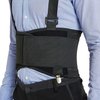 NeoTech Care Lumbar Brace with Removable Pants Clips & Detachable Suspenders - Back Support Belt - Adjustable, Light, Breathable - Shoulder Holsters - Work, Posture - Black (Size XL)