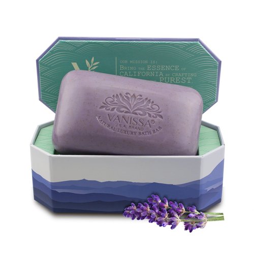 Vanissa 10.5OZ Natural Rejuvenating/Exfoliating Volcanic Soil Bar Soap For Face and Body, Men and Women (Santa Catalina)