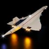 Kyglaring LED Lighting Kit for Lego Icons Airbus Concorde 10318 Building Set (No Model) - Light Set Compatible with Playset 10318 Airbus Concorde - Without Building Set(Classic Version)