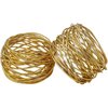 ARN CRAFTS Golden Round Mesh Napkin Rings- Set of 12 for Weddings Dinner Parties or Every Day Use …CW-6-12