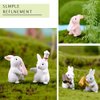 MAOMIA 12 Pcs Rabbit Figures for Kids, Bunnies Toy Set Cake Toppers, Miniature Rabbit Fairy Garden Figurines Collection Playset for Christmas Birthday Gift Desk Decoration