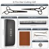 CIICII Hair Cutting Scissors Shears Kit, Professional Hairdressing Scissors Set (Hair Beard Trimming Shaping Grooming Thinning Shears) for Men Women Hairdresser Home Salon Barber Haircut Kit (Black)