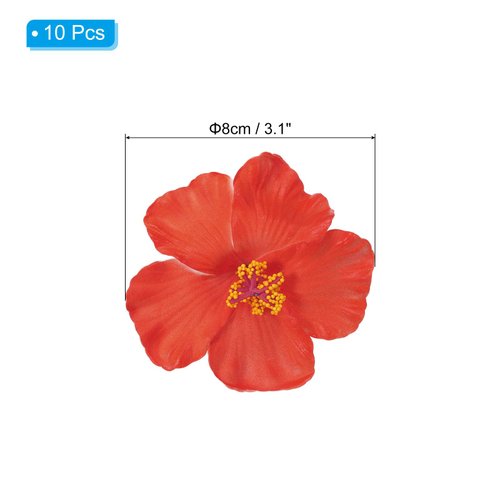 1Pc Red Hawaiian Flower Hair Clip for Women Girls,Fashion Bohemian Flowers Hair Accessory for Dancer,Bridal Wedding Beach Party,Clips and Barrettes Ornaments Small in Size,Beauty and Personal Care