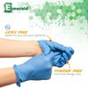 Emerald -100 Pack- Nitrile Medical Exam Gloves, Latex Free, Powder Free, Blue, Size: Small