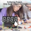 MiOYOOW 4-Digit Digital Clock Kits with PCB, DIY Alarm Clock Soldering Project Kit for Learning Electronics Soldering Practice with English Instructions