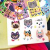 24 Sheets 8.3''×5.9'' Make Your Own Cat Stickers for Toddlers Kids Party Favors, Make a Face Stickers for Kids Activities Supplies Crafts
