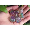 Dice DND Dice Set Glitter Rainbow Dice Fit Dungeons and Dragons D&D RPG Role Playing Game Pathfinder MTG Table Game Transparent Polyhedral Dice Set (Sparkly Rainbow)