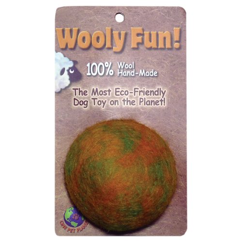 One Pet Planet 86002 2-Inch Wooly Fun Ball Dog Toy