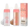 Highlighter Powder Stick Makeup 2Pcs Polvo De Hadas Body Glitter Shimmer Highlighter Powder High Gloss Blush Contour Powder Makeup Shine Face Powder Blush for Face Eyes Lips Hair Body Glow