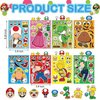 32Pcs Mario Make a Face Stickers, Cartoon Book Crafts for Kids, DIY Party Supplies Favors Your Own Mixed and Matched with Different Designs Characters Birthday Gifts Class Reward Decor