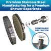 CIRCLESPLASH Shower Head - High Pressure Rain Booster - Anti Clog Self Cleaning Overhead Showerhead - Tool-less 1 min Install - Universal Replacement Chrome Finish - Rainfall 6 inch