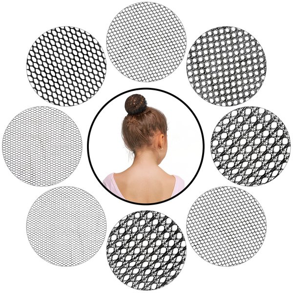 8 Pieces Invisible Hair Nets for Ballet, Dance, and Buns - Natural Style Hair Covers for Women and Girls