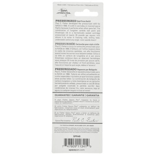 Fisher Space Pen Point Pressurized Refill, Black Bold (SPR4B)