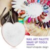 WLLHYF Resin Nail Art Palette Gold Edge Nail Holder Heart Shaped Color Makeup Foundation Mixing Tools Display Board Gel Nail Art Color Mixing Palette Painting Tray Manicure Tool