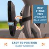 Shatterproof Baby Car Mirror, Fully View Infant in Rear Facing Car Seat - Newborn Safety, Crash Tested & Extra Wide, Crystal Clear, 100% Lifetime Satisfaction Guarantee, Easy Install by Cozy Greens