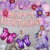 HOMEZZO Isabella Party Decorations - Rose Gold Happy Birthday Banner, Butterfly Isabella Balloon Garland Arch, 3D Butterfly Stickers for Isabella Birthday Party Supplies
