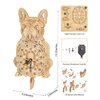 Wooden 3D Puzzles for Adults: Mechanical Bulldog Clock Model - Christmas-Themed Wooden Clock Kits to Build with Wall Clock Pendulum