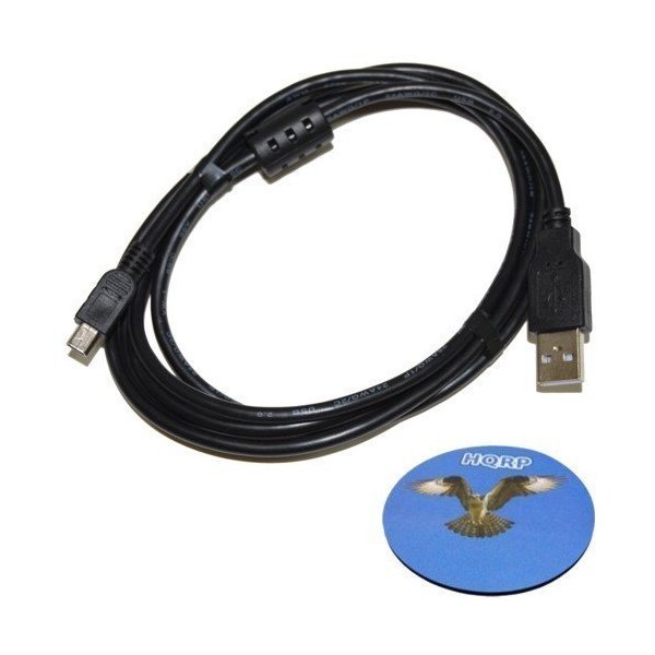 HQRP Long 6ft USB to Mini USB Cable Compatible with Rand McNally Good Sam RVND 7735 LM ; Road Explorer 50/60 GPS ; Foris 850 GPS