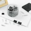 340PCS Paper Clips Binder Clips Teacher Supplies Teacher Supplies for Classroom Paperclips Small Binder Clips Paper Clips Assorted Sizes (Black)