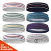COUVER 1.4" Tall Thin Tennis/Tenenbaum Costume Headband Head Sweatband(1 Piece) (Thin Navy-White/Red/White, one Size Circumference with thinner Band)
