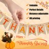 Thanksgiving Party Decorations,Pre-Assembled Thanksgiving Banner Set Including 6 Playmates 1 Banner Garland 21 Hanging Swirls for Home Office Classroom Fall Decor Thanksgiving Decoration