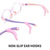 JM Kids Blue Light Glasses, Computer Gaming Grasses for Girls Boys Age 3-10, Anti Blue Ray TR90 Eyeglasses Pink Round Style