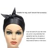 1 Pc Satin Head Wrap Fashion Headbands Satin Scarf for Wigs Laying Scarf for Lace Frontal Wigs Satin Headband for Yoga, Makeup, Facial, Sport (Black)