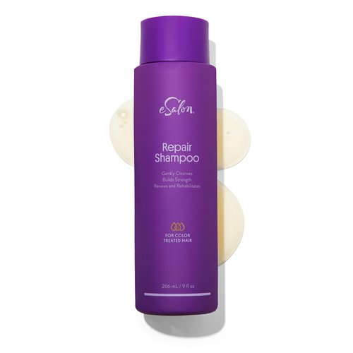 eSalon Hair Shampoo for Color-Treated Hair, Repair Color Care Shampoo (9 Fl Oz) - Sulfate-Free (SLS and SLES) to Prevent Color Fade - Renews, Strengthens, & Improves Dry Colored Hair
