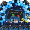 4 Pack Video Game Tablecloth Video Game Birthday Decoration Gaming Birthday Party Supplies 86” x 51” Rectangle Plastic Game party Table Cover for Kids Boys Girls Video Game Party Decorations Favors