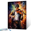 Gentleman Boy Playing Violin Oil Painting Musician Men Paint by Number Kits 16 x 20 inch Canvas Decor Landscape DIY Paintwork for Kids Adults Beginner with Brushes and Acrylic Pigment (without Frame)
