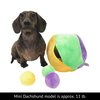 Midlee Hide a Ball Puzzle Dog Toy with 10 Plush Squeaker Balls (Small)