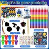 72 Pcs Outer Space Coloring Book with Crayons Party Favors,Space Astronaut Party Goodie Bags Fillers,Galaxy Planet Birthday Party Games Craft DIY Kit Magic Scratch Art Paper Tattoo for Rocket Pinatas