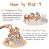 Xylolin Wooden Zoo Animal Blocks Stacking and Balancing Toy, Toddler Wood Animal Figures Blocks Imaginative Play, Preschool Educational Toys and Stack Balance Games for Kids