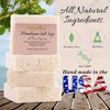 HIMALAYAN SALT SOAP BARS with Sea Salt & Shea Butter (4 Bars, 4.5oz each) - Handmade in USA with ALL NATURAL, NON-GMO, Unscented Ingredients.
