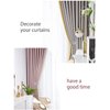 Magnetic Tiebacks for Curtains, 2 Pack Sparkling Crystal Flower Curtain Tiebacks Curtain Buckle Clips with High-Elastic Spring Wire for Home Office Decoration (White)