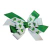 WD2U Girls 4.5" Layered St Patricks Shamrock Hair Bow Alligator Clip